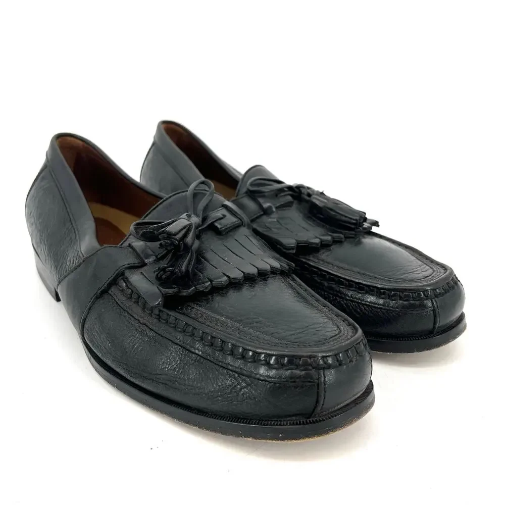 Johnston & Murphy Men's 9.5‎ Black Leather Tassel Dress Loafer